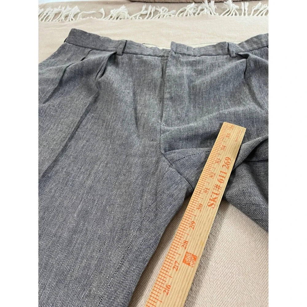 VTG Polo Ralph Lauren Linen Viscose Double Pleated Cuffed Pant Men 42(40x32 Gray